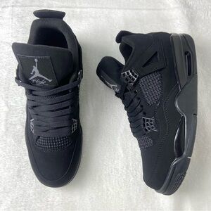 Air Jordan 4 “Black Cat”-Men's Retro Sneakers Shoes